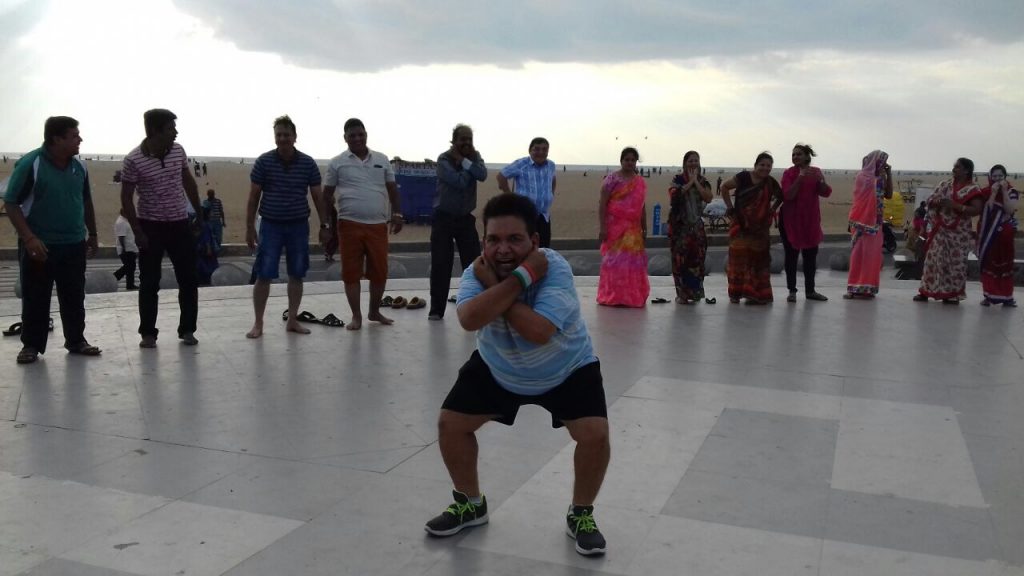 Laughter Yoga Training Session at Gandhi Beach, Chennai
